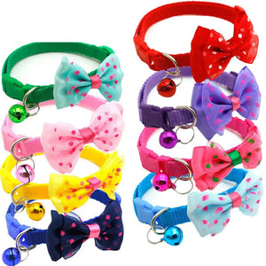 Pet Bow & Bell Collars (Adjustable)