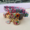 Rainbow Lace Flower Pet Collar