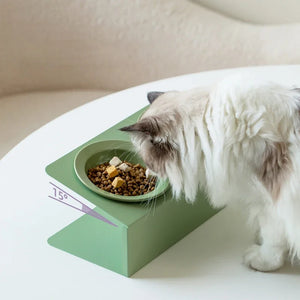 Pet Double Ceramic Bowls (with Stand)