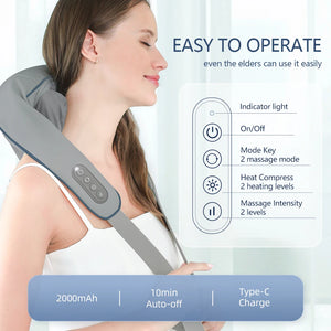 Neck & Shoulder Massager (Hands-Free-Wireless)