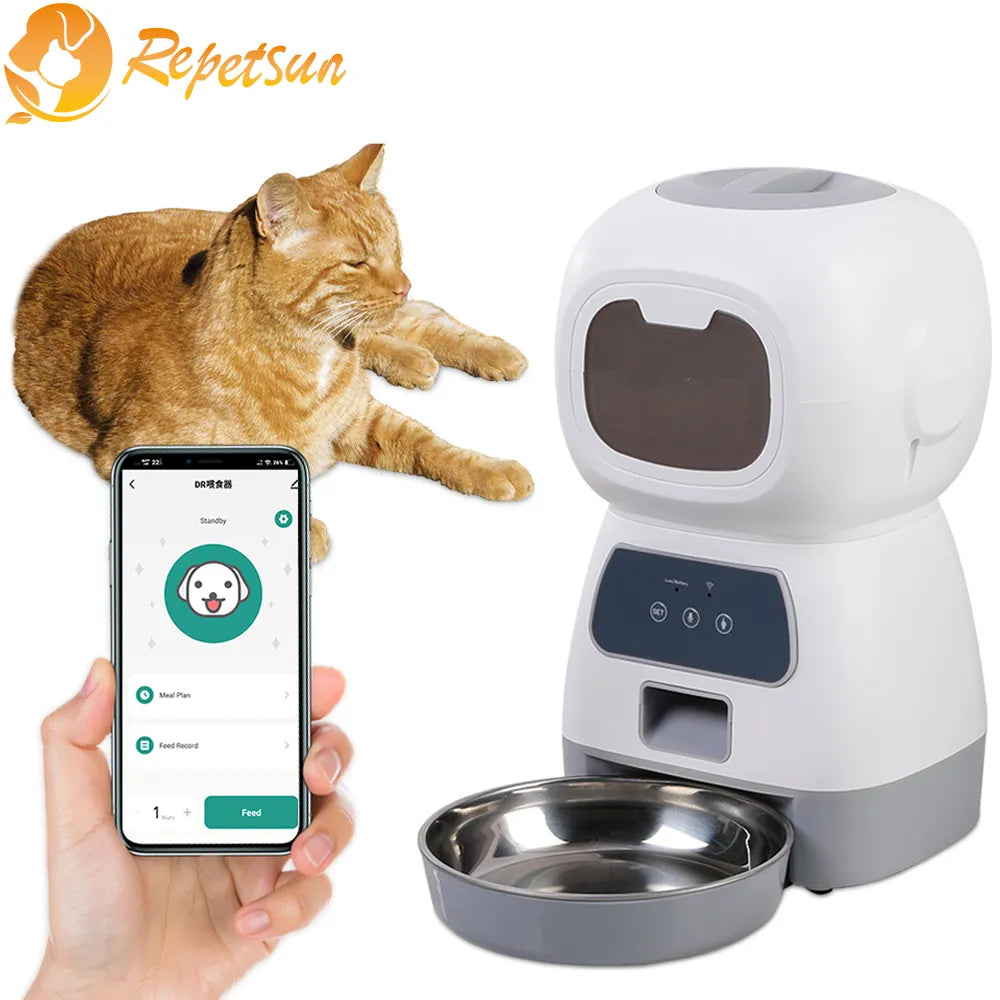 Pet Feeder Auto 3.5L (Voice Record)