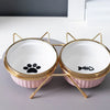 Pet Ceramic Raised Food Bowls