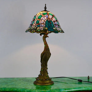 Tiffany Peacock Table Lamps