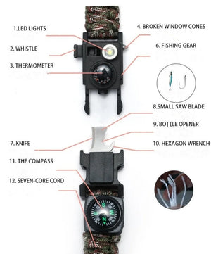 Emergency Outdoor Paracord Bracelet