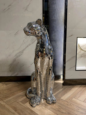 Cheetah Floor Statue Decor