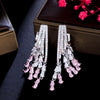 Pink Silver Fashion Earrings