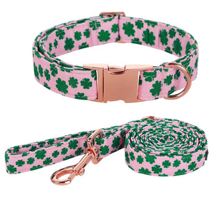 St Patrick Dog Collar with Bow