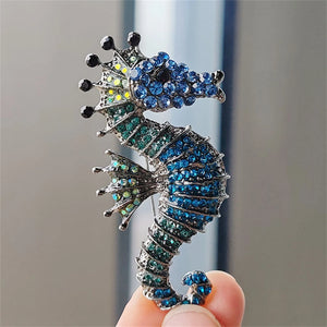 Seahorse Glitter Brooch