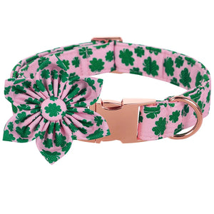 St Patrick Dog Collar with Bow