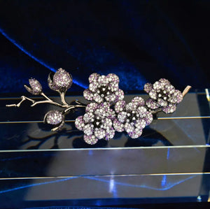 French Blossom Branch Brooch