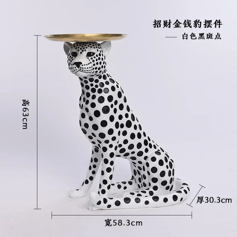 Leopard Ornament Floor Sculpture