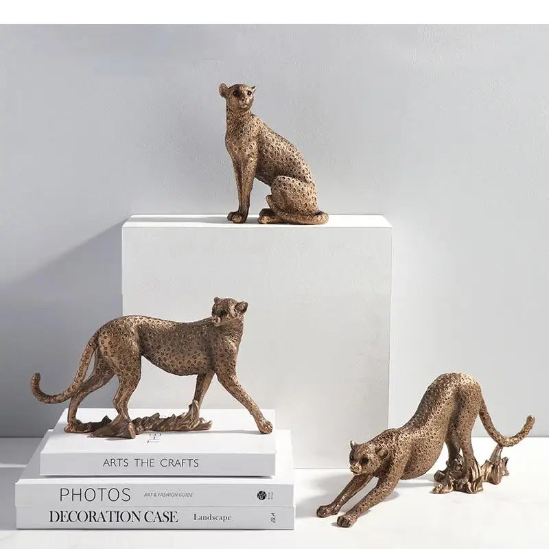 Leopard Craft Statues