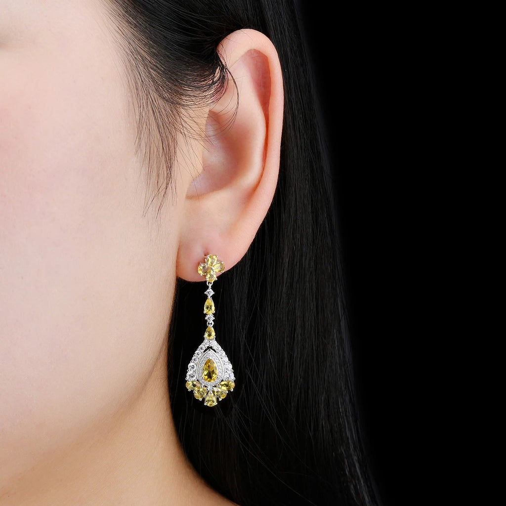 Citrine Sterling Silver Earrings