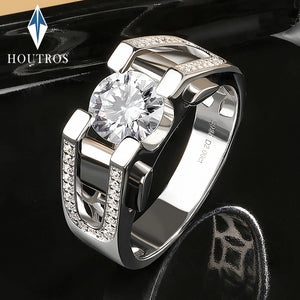 Moissanite Men's 1ct/2ct Diamond Ring