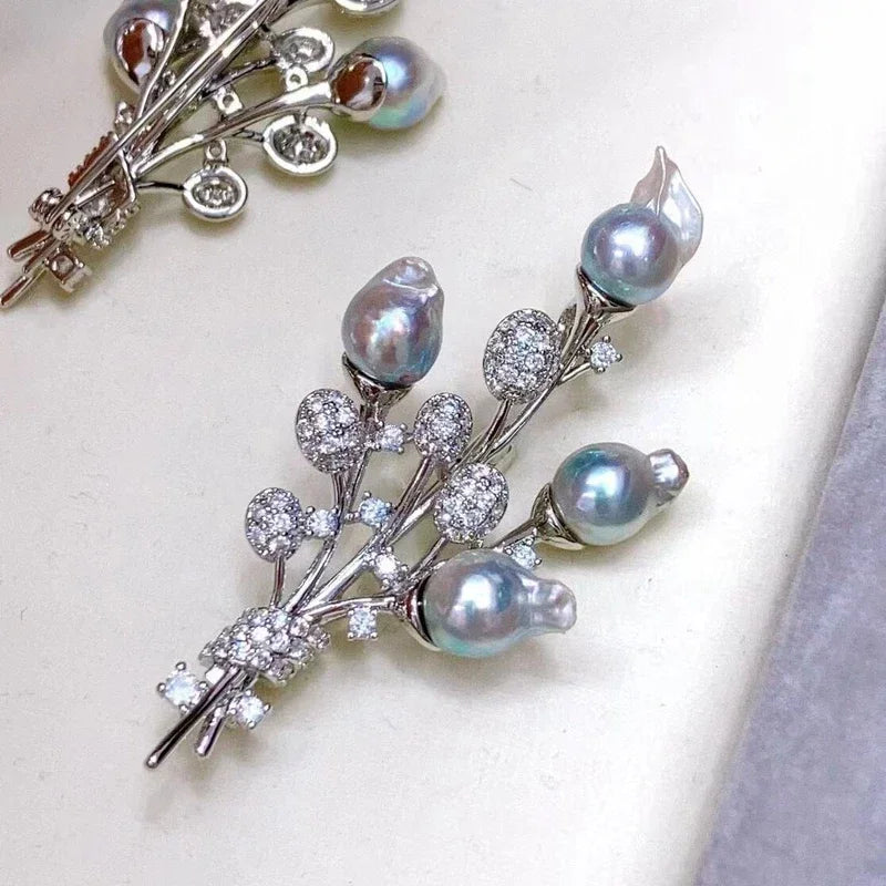 Baroque Pearl Brooch