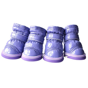 Warm Winter Pet Shoes for Winter (4 Pcs/Set)