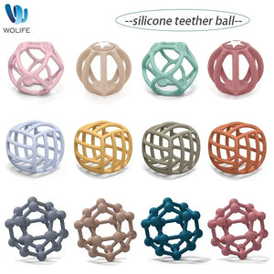 Baby Silicone Teether Ball (BPA Free)