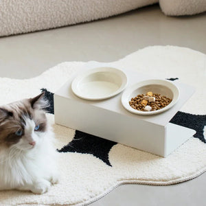 Pet Double Ceramic Bowls (with Stand)