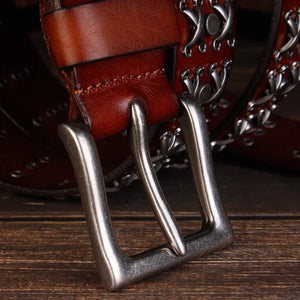 Male Rivet Leather Belts