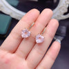 Rose Quartz 925 Sterling Earrings