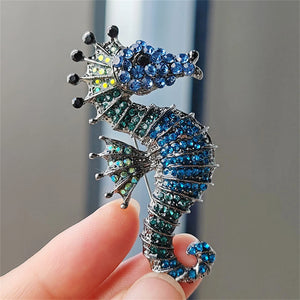 Seahorse Glitter Brooch