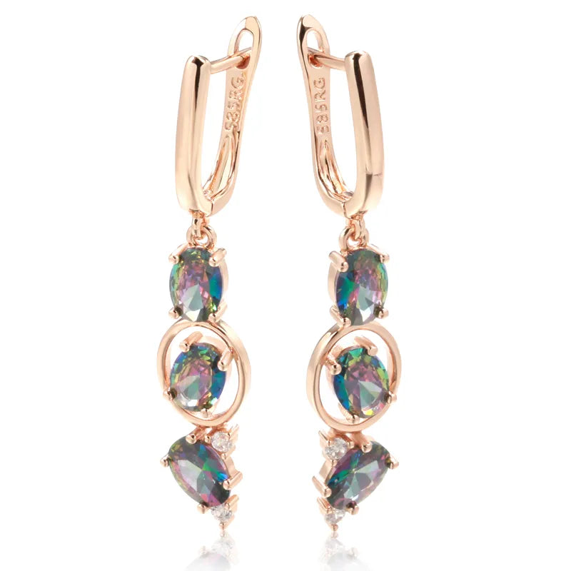 Crystal Rose Gold Earrings