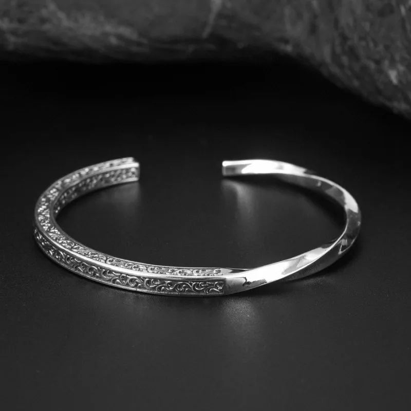 Sterling Twist Cuff S925 Bracelet