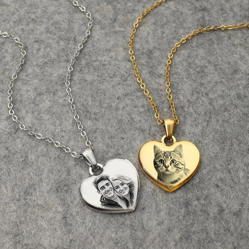 Personalized Photo (Love Heart) Necklace