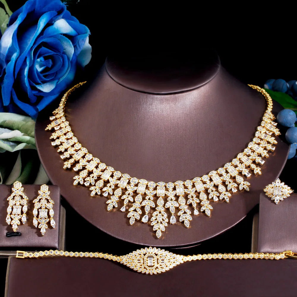 Sparkling Dubai Bridal Jewelry Set