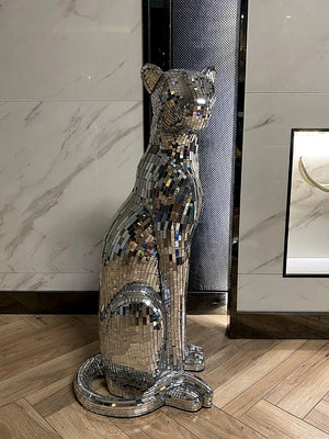 Cheetah Floor Statue Decor