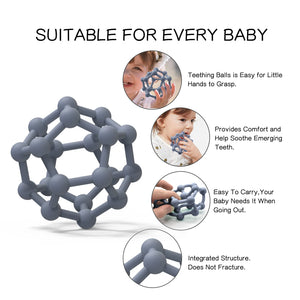 Baby Silicone Teether Ball (BPA Free)