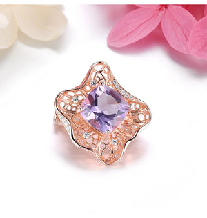 Pink Amethyst Sterling Brooch