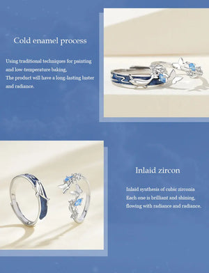 Butterfly/Whale S925 Sterling Rings