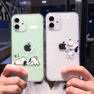 Snoopy Cute Transparent iPhone Cases