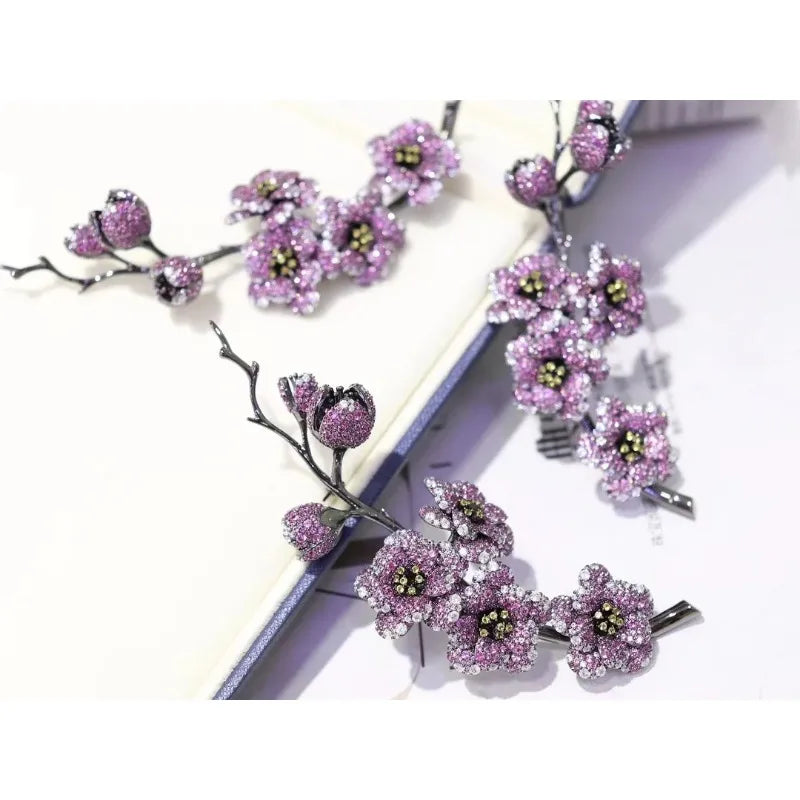 PLUM BLOSSOM 925 Silver Brooch