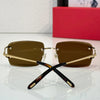 Square Semi-Rimless Unisex Sunglasses