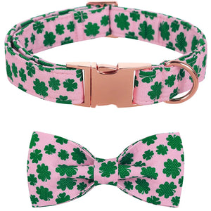 St Patrick Dog Collar with Bow