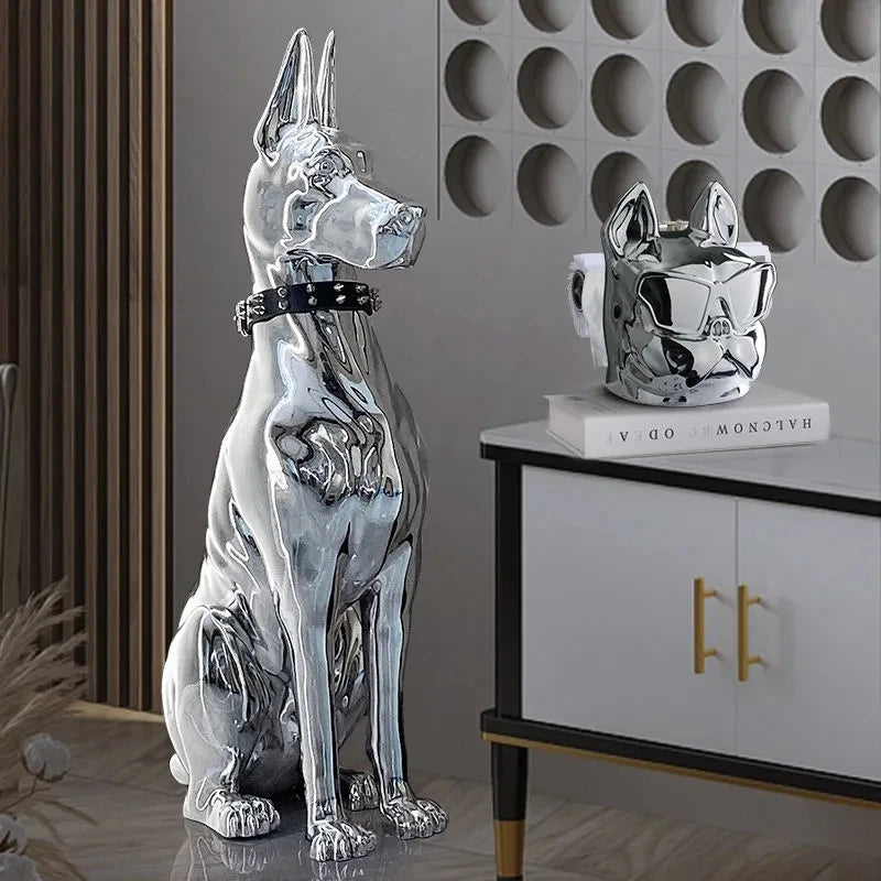 Modern Dog Statue (Electroplating)