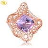 Pink Amethyst Sterling Brooch