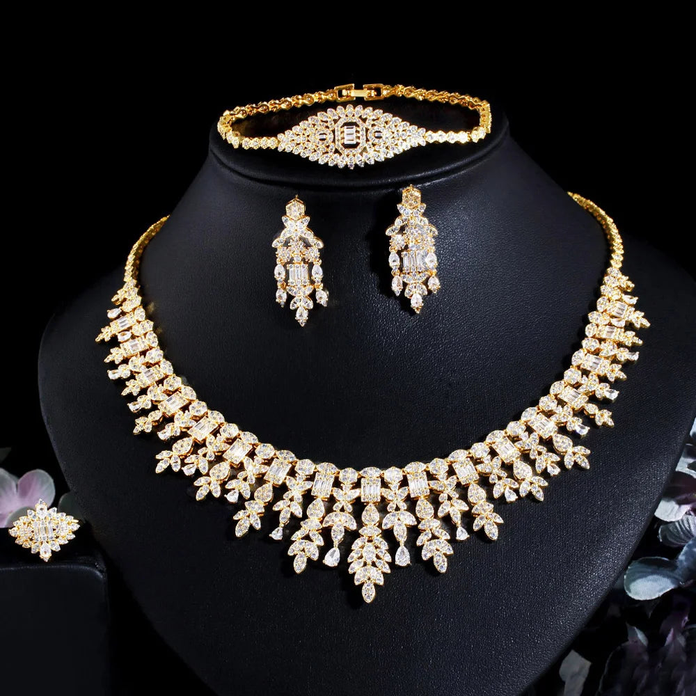 Sparkling Dubai Bridal Jewelry Set