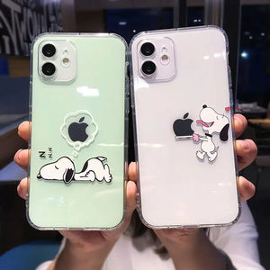 Snoopy Cute Transparent iPhone Cases