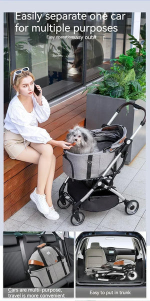 Pet Foldable Stroller (Detachable)