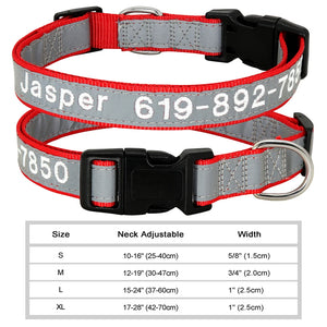 Custom Nylon Embroidered Pet Collar