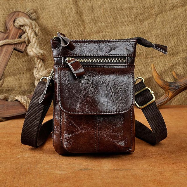  Cool Cow - Men's Waist Belt Shoulder Bag, Handbag, GuangZhou Cool Cow Leather Industry Co. Ltd, Miss Molly & Co. - Miss Molly & Co.